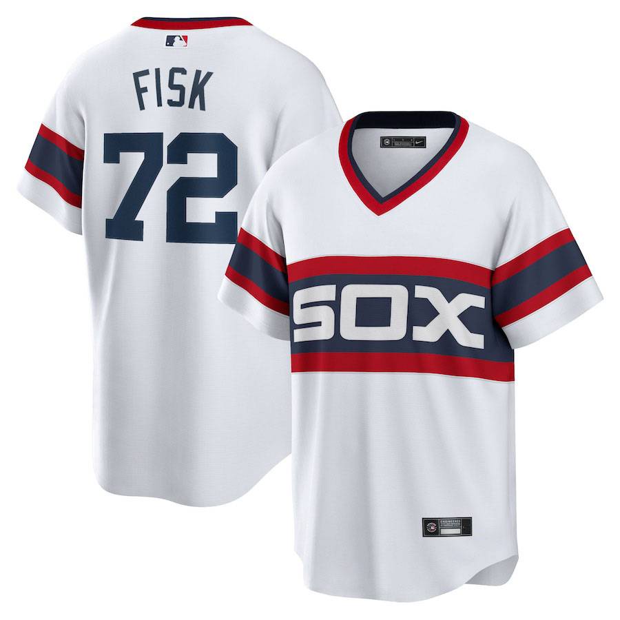 MLB O-o Áo Thun Bóng Chày Thể Thao Màu Trắng Sox Chicago Thomas Fisk Phiên Bản Unisex