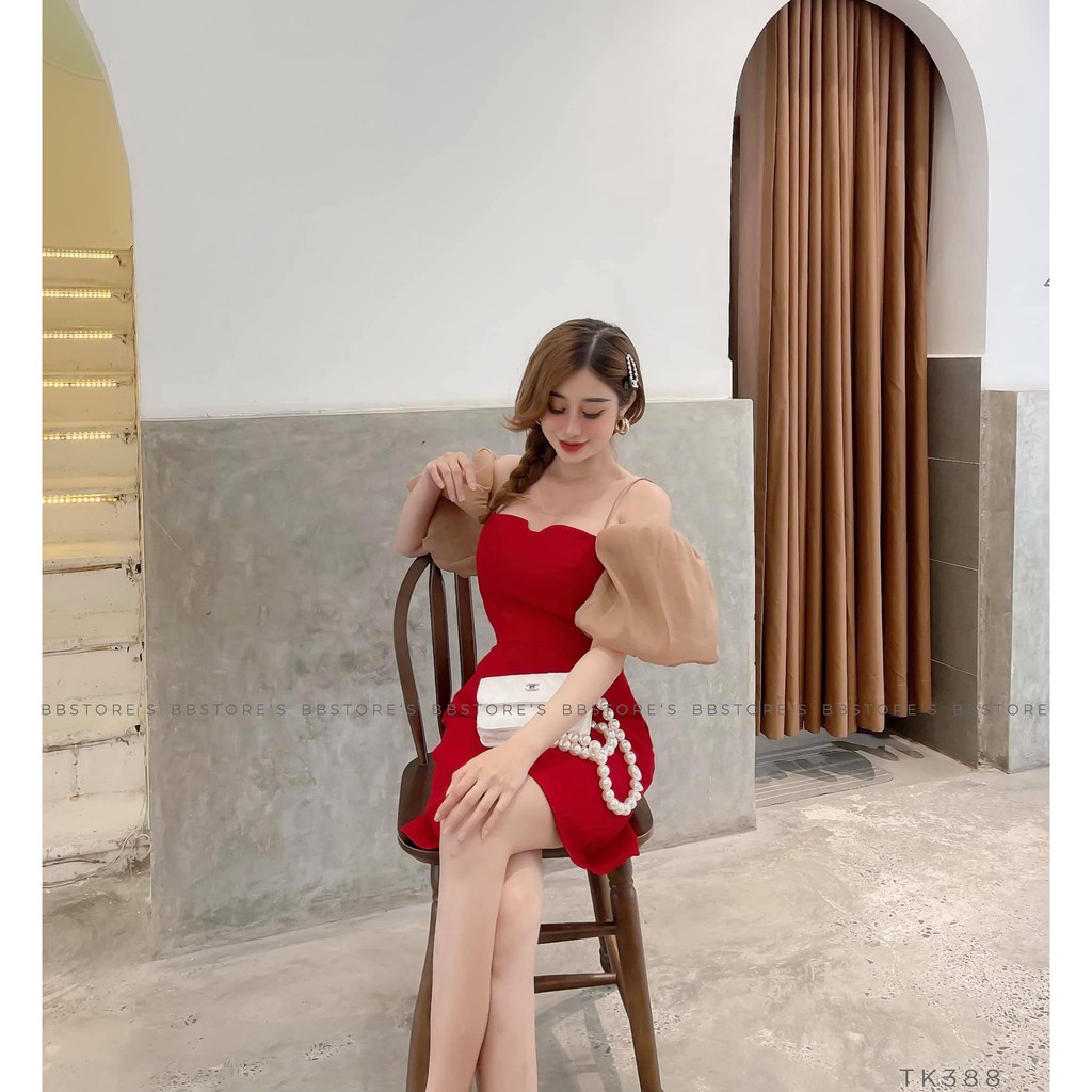 [BBSTORE'S] Đầm Trễ Vai Tay Phồng Hene - TK388