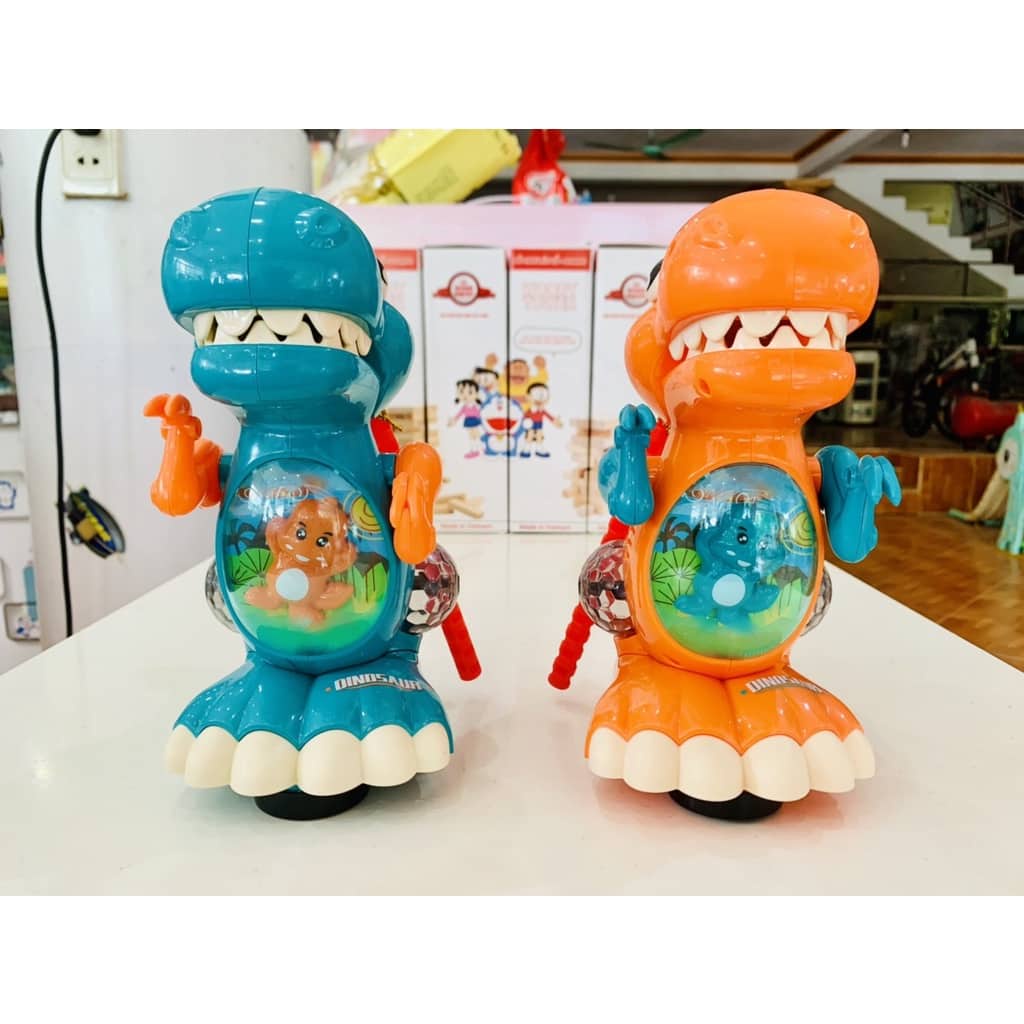 Đèn Lồng Trung thu khủng long chạy pin có nhạc có đèn phát sáng vui nhộn cho bé