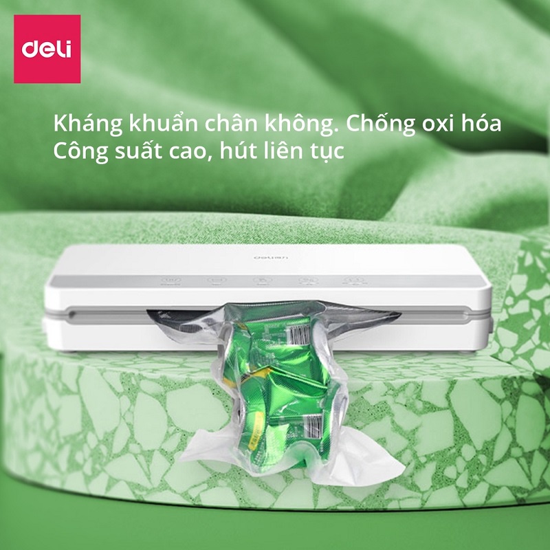 Máy hút chân không và hàn miệng túi cao cấp DELI 14898 Dễ dàng sử dụng, bảo quản - Bảo hành 1 năm
