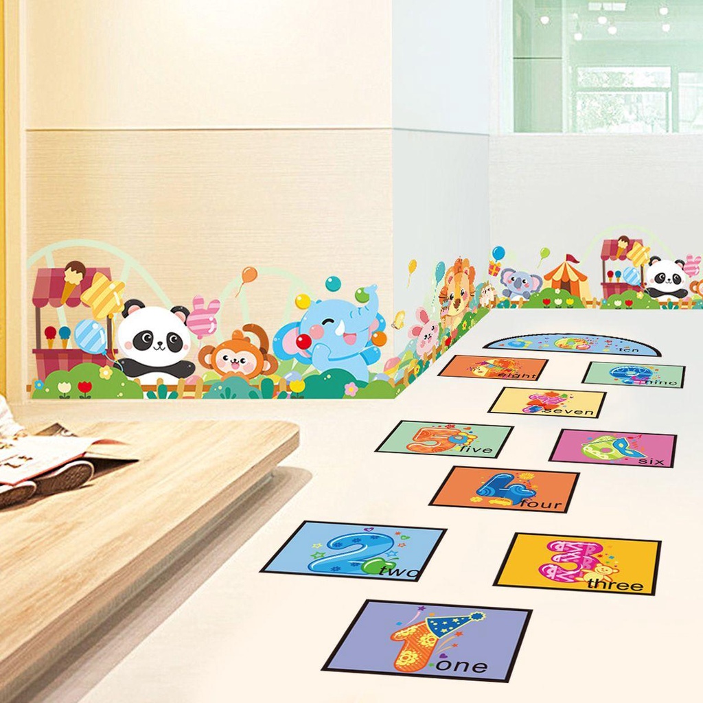 Miếng Dán Vinyl Họa Tiết Động Vật Hoạt Hình Nghệ Thuật DIY 1