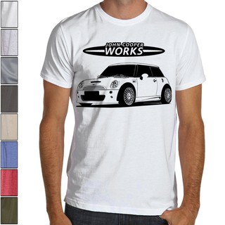 Áo thun nam vải cotton in hình xe Mini Cooper R53 S Jcw Silhouett thời tang