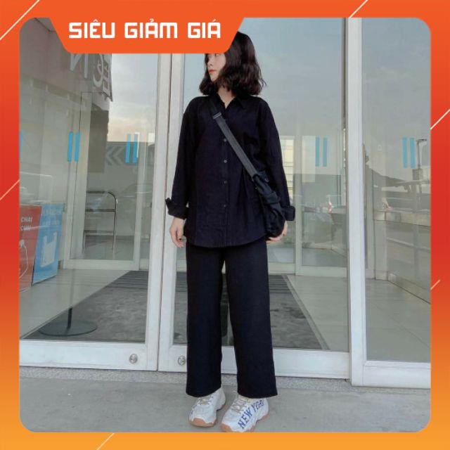 Áo sơ mi nhung Gân basic Unisex