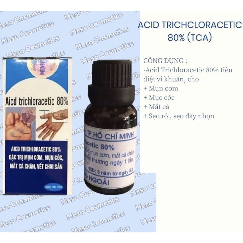 AcidTrichlorace 80% , TCA 80 chấm sẹo rỗ