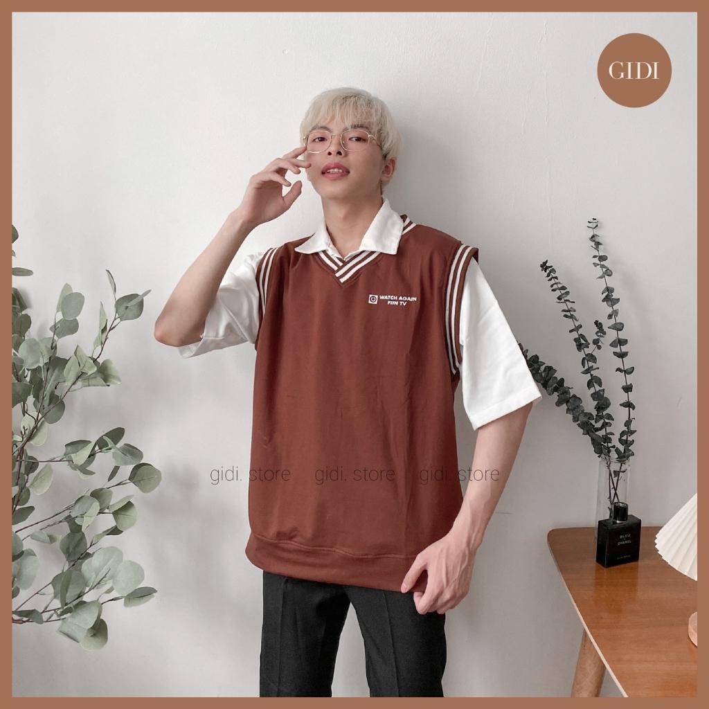 Áo GILE 2 sọc viền Đen/ Trắng Nam Nữ Unisex vải thun da cá phong cách hàn quốc