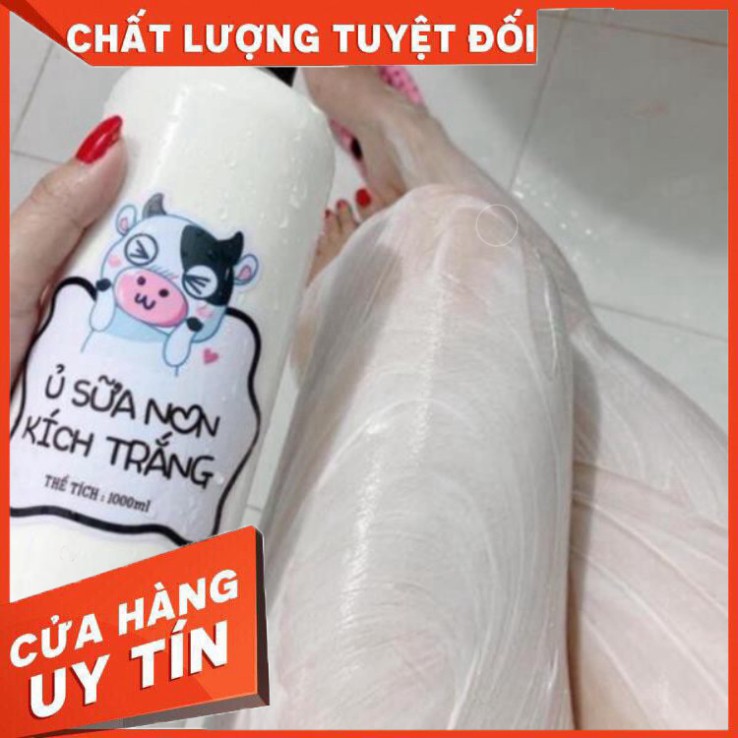 Ủ sữa non kích trắng 1000ml + tặng cây cọ