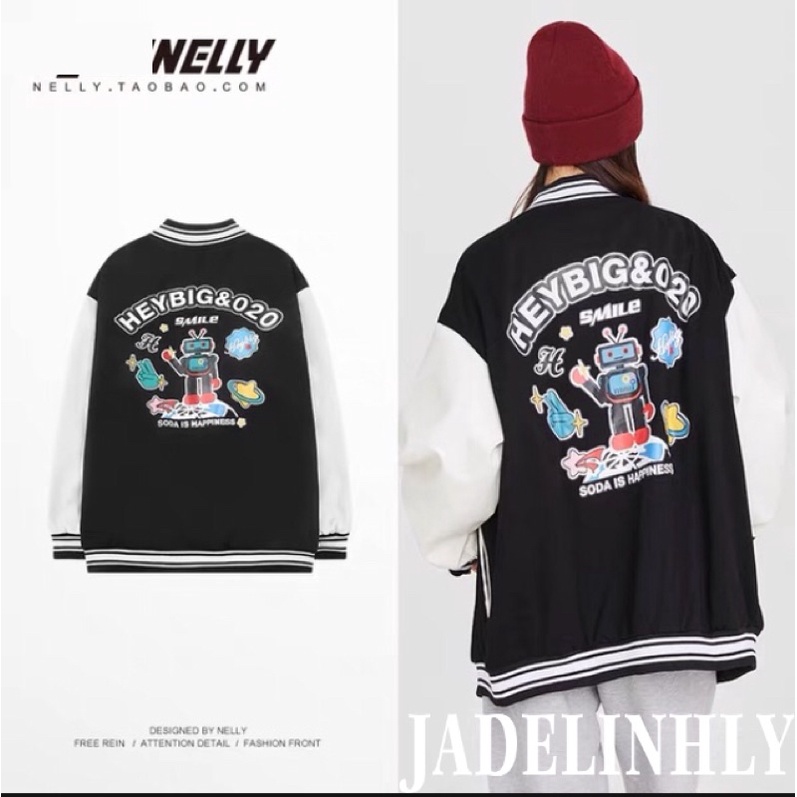 Áo khoác nelly tay da chất dày dặn sale (có sẵn) chữ a