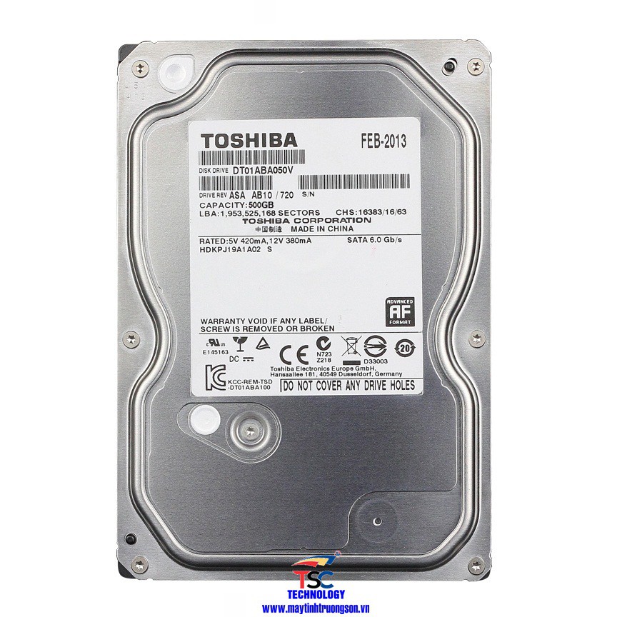 Ổ Cứng Toshiba HDD 500Gb | Chính Hãng Dùng Cho Máy Tính Bàn