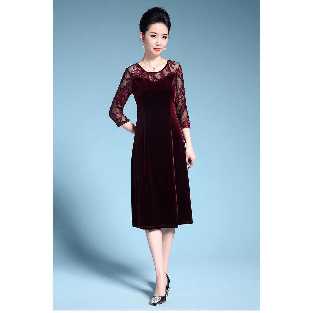 đầm trung niên cao cấp (nhung)