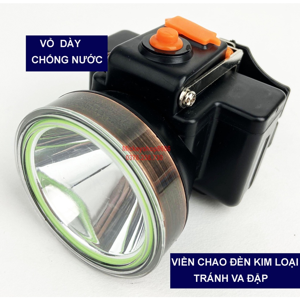 Đèn pin đội đầu X5 led siêu sáng chống nước Ánh sáng vàng hoặc Ánh sáng trắng có màn hình LCD