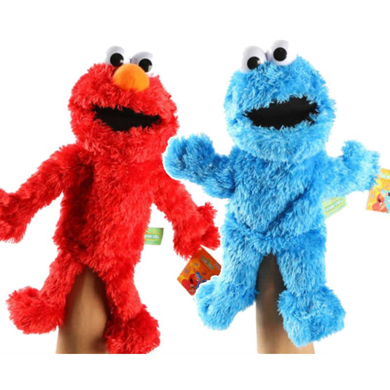 【In Stock】Sesame Street Hand Puppet Plush Toys Elmo Cookie Monster Ernie Stuffed Dolls Toy