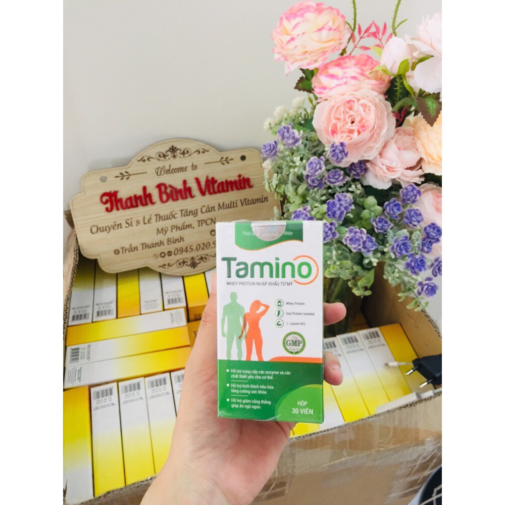 Combo 2 hộp Tăng cân TAMINO nhập khẩu đạm Whey Protein từ Mỹ