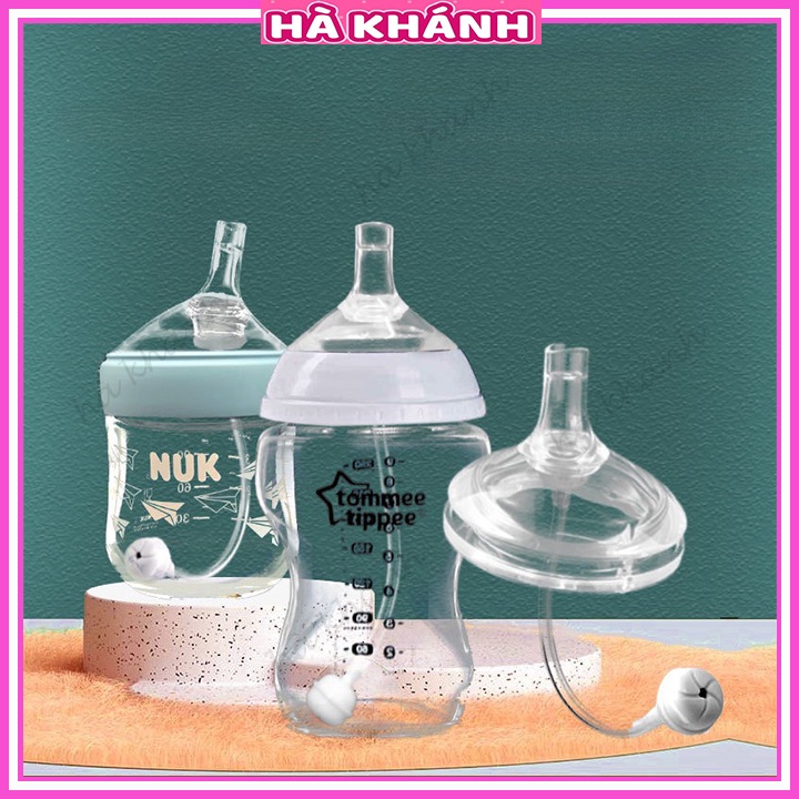 Ống tập hút bình sữa dùng cho bình sữa Nuk Nature Sence, Tommee Tippee có chống sặc, chống đầy hơi cho bé P21