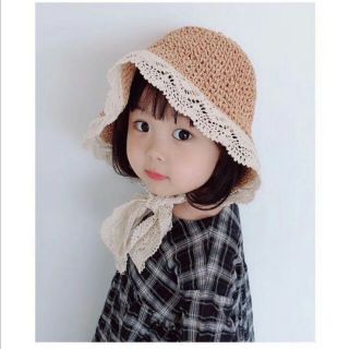 Mũ cói pha ren buộc dây cho bé!!!