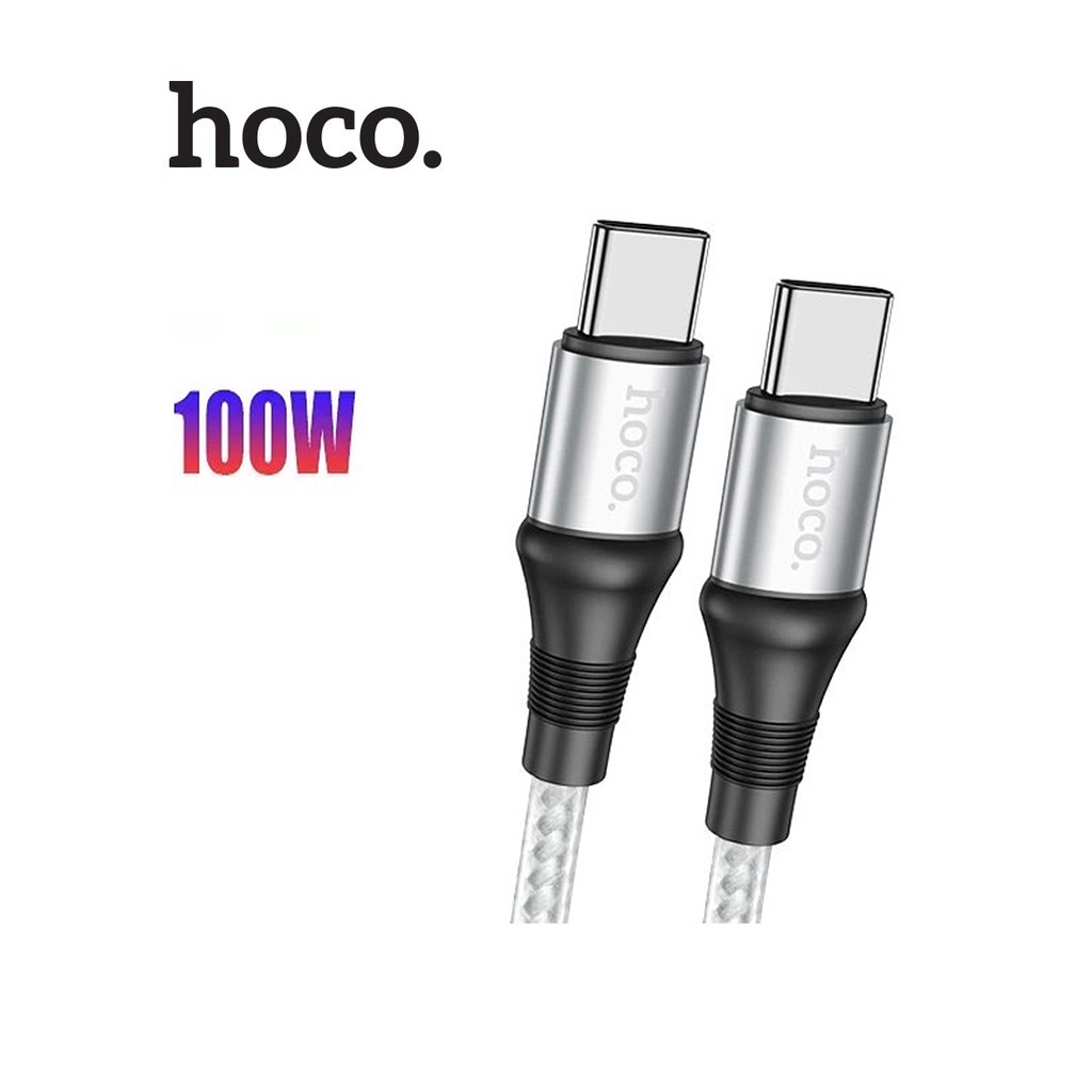 Cáp sạc 100W Hoco X50 Type-C to Type-C dây dù siêu bền cho Android dài 1M/2M ( Xám)