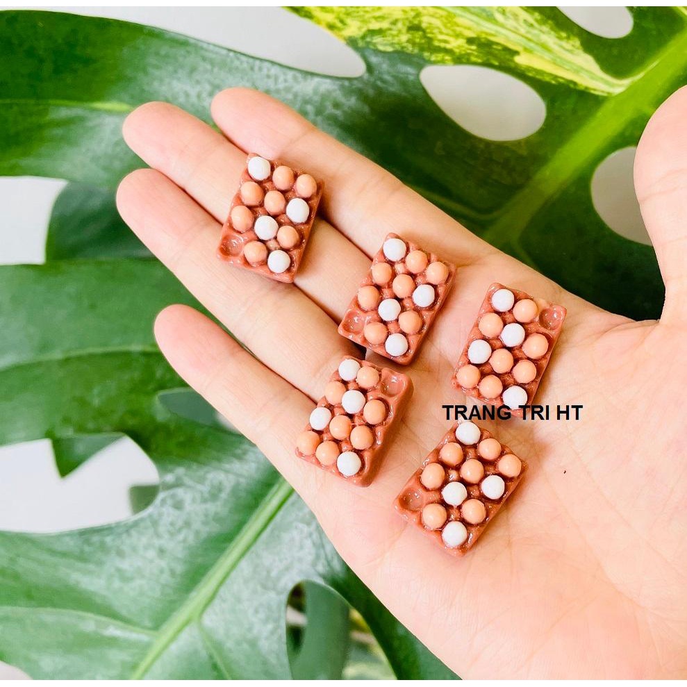 Mô hình vỉ trứng loại nhỏ trang trí nhà búp bê[1 cái]