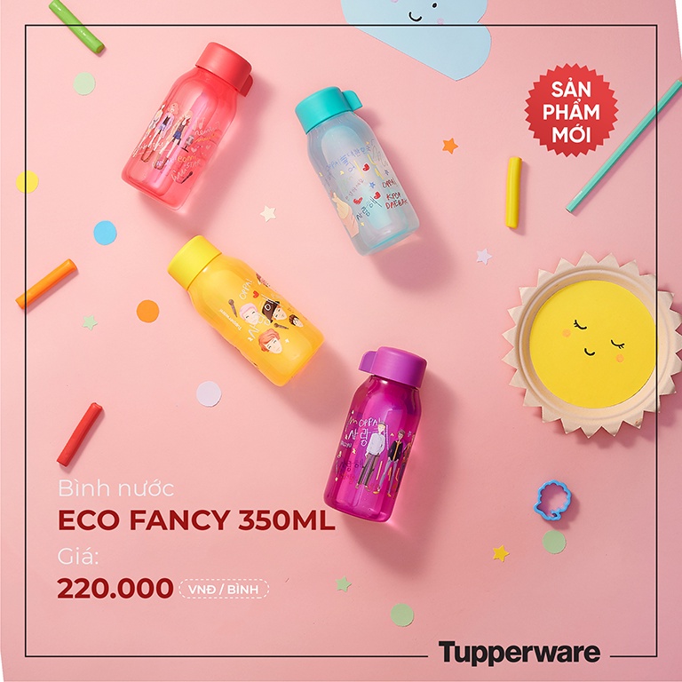 Tuppeware - Bình Nước Eco Bottle Fancy 350ML