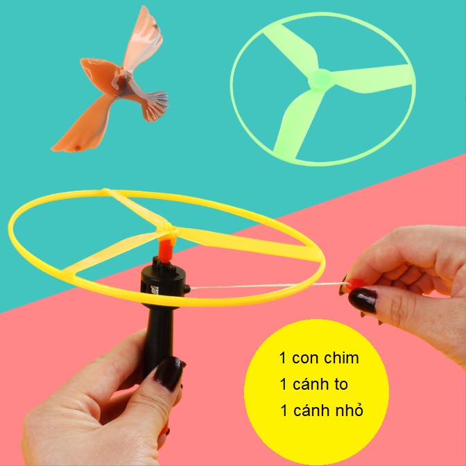 Bộ Đồ Chơi Chong Chóng Kéo Bay 3 Cánh Ngoài Trờ Cho Bé