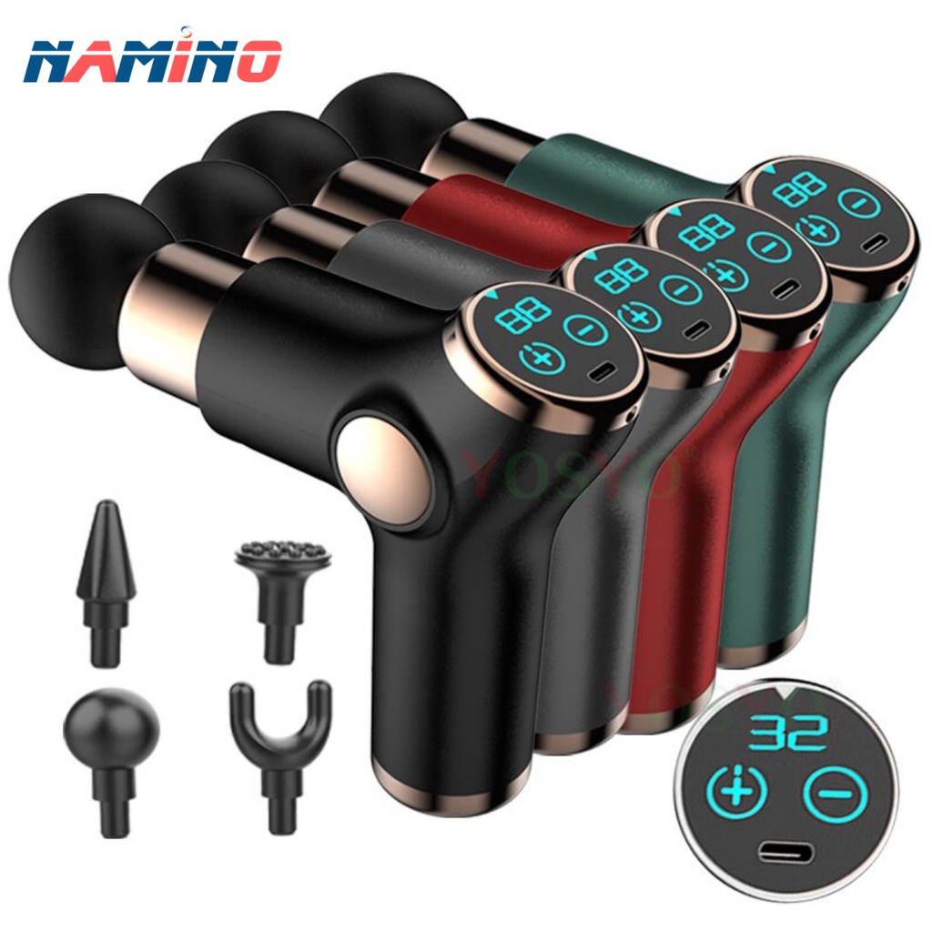 Hàng cao cấp  - Súng Massage LCD 32 chế độ Fascial Gun Mini Cầm Tay chuyên trị nhức mỏi, căng cơ phù hợp mọi lứa tuổi