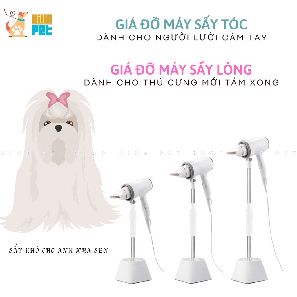 Giá Đỡ Máy Sấy Lông Cho Thú Cưng Vừa Sấy Vừa Chải Lông, Giá Đỡ Máy Sấy Tóc Của Người Dễ Tạo Kiểu Tóc