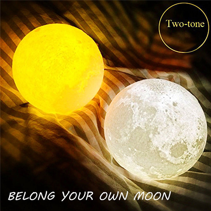 Đèn ngủ hình mặt trăng 3D có thể đổi màu