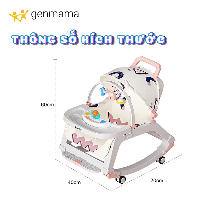 Ghế bập bênh đa năng cho bé ROCKING CHAIR cho bé ngồi ăn, nằm ngủ, thư giãn mẫu mới 2022