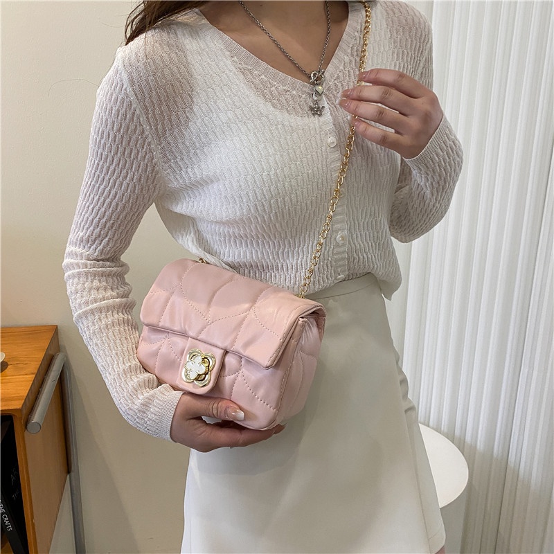 Túi Đeo JASMIN NOIR Chéo Da PU Phối Dây Xích Thời Trang Nữ