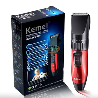 Tông đơ cắt tóc kemei km730 an toàn - có thể dùng cắt tóc trẻ em và cạo lông chó mèo