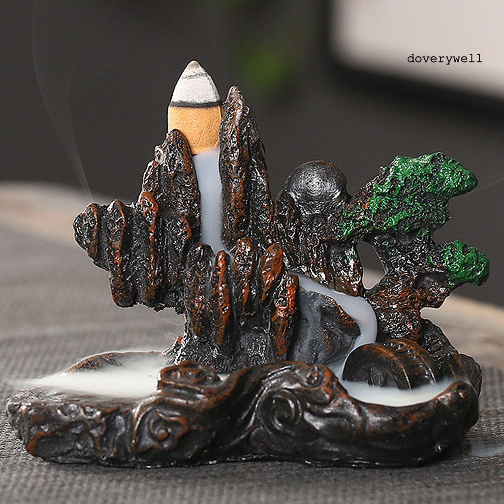 Đế đỡ trầm hương hình ngọn núi thiết kế độc đáo và tinh tế cho không gian