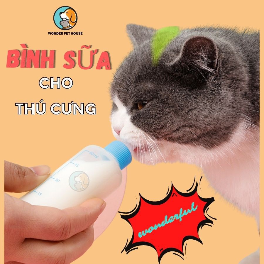 Bộ Bình Sữa Cho Thú Cưng Nhỏ, Sơ Sinh, Bỏ Bú Mẹ