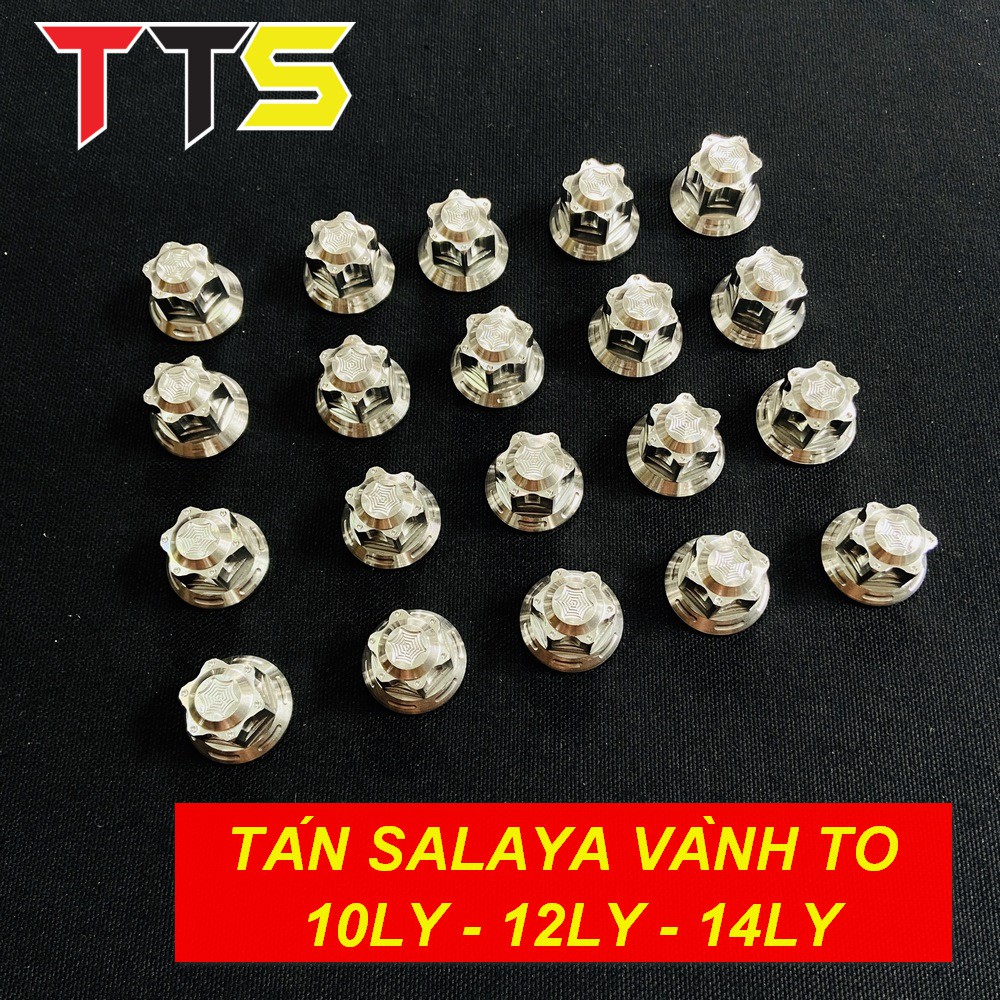 TÁN INOX SALAYA MẪU VÀNH TO ĐẦU BÍT SIZE 10LY, 12LY, 14LY