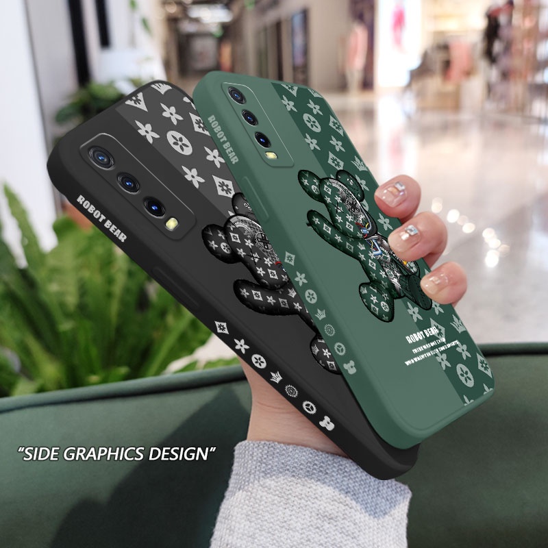 Ốp Điện Thoại Hình Gấu Sáng Tạo Cho VIVO Y35 Y22 Y22S Y20i Y20 Y20S Y12S Y30 Y33S Y91 Y91i