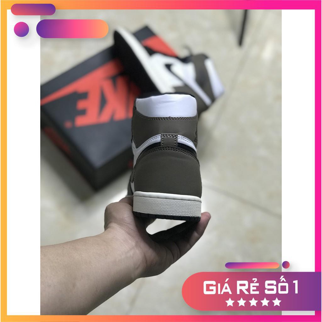 {Flash Sale 10.10} Giày bóng rổ jordan 1 darkmocha hàng cao cấp, giày sneaker jd1 freeship