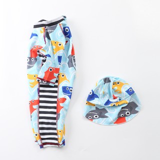 Đồ bơi bé trai liền mảnh + nón