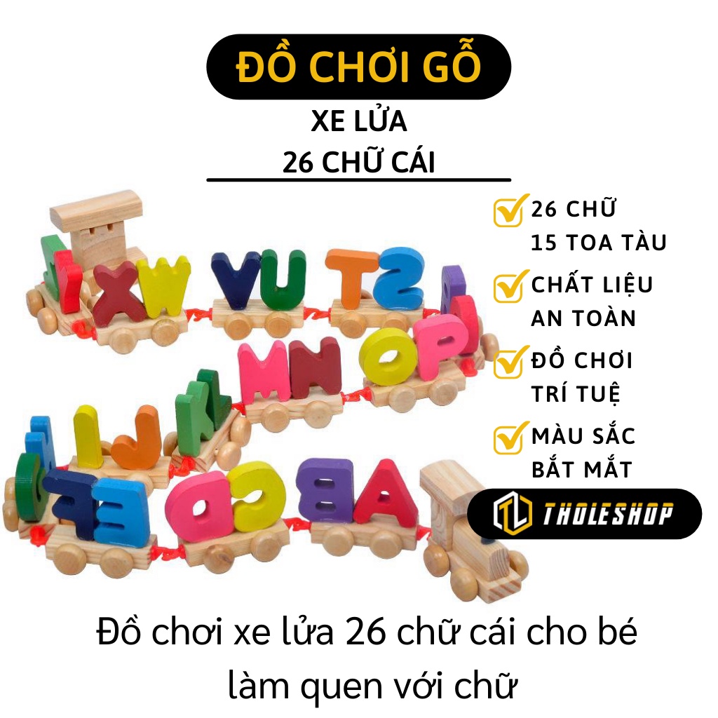 Bảng Chữ Cái - Đoàn Tàu Xe Lửa 26 Chữ Cái Cho Bé Học Tập, Lắp Ghép Giải Trí 6182