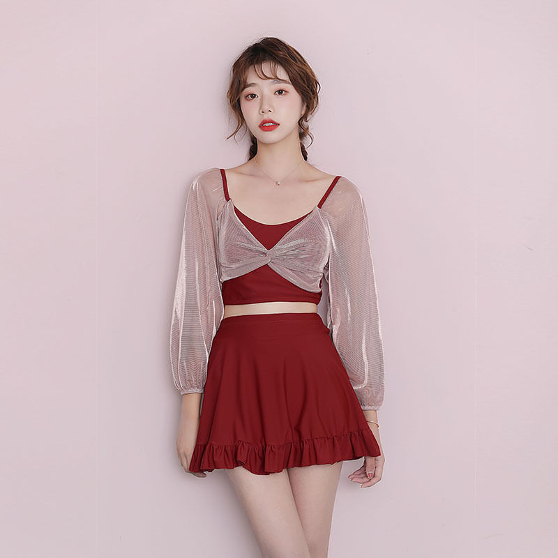 ⭐0412⭐ Áo tắm nữ  áo tắm xẻ tà bảo thủ  áo tắm khoét ngực mỏng và mỏng  áo tắm học sinh kiểu váy gợi cảm | BigBuy360 - bigbuy360.vn