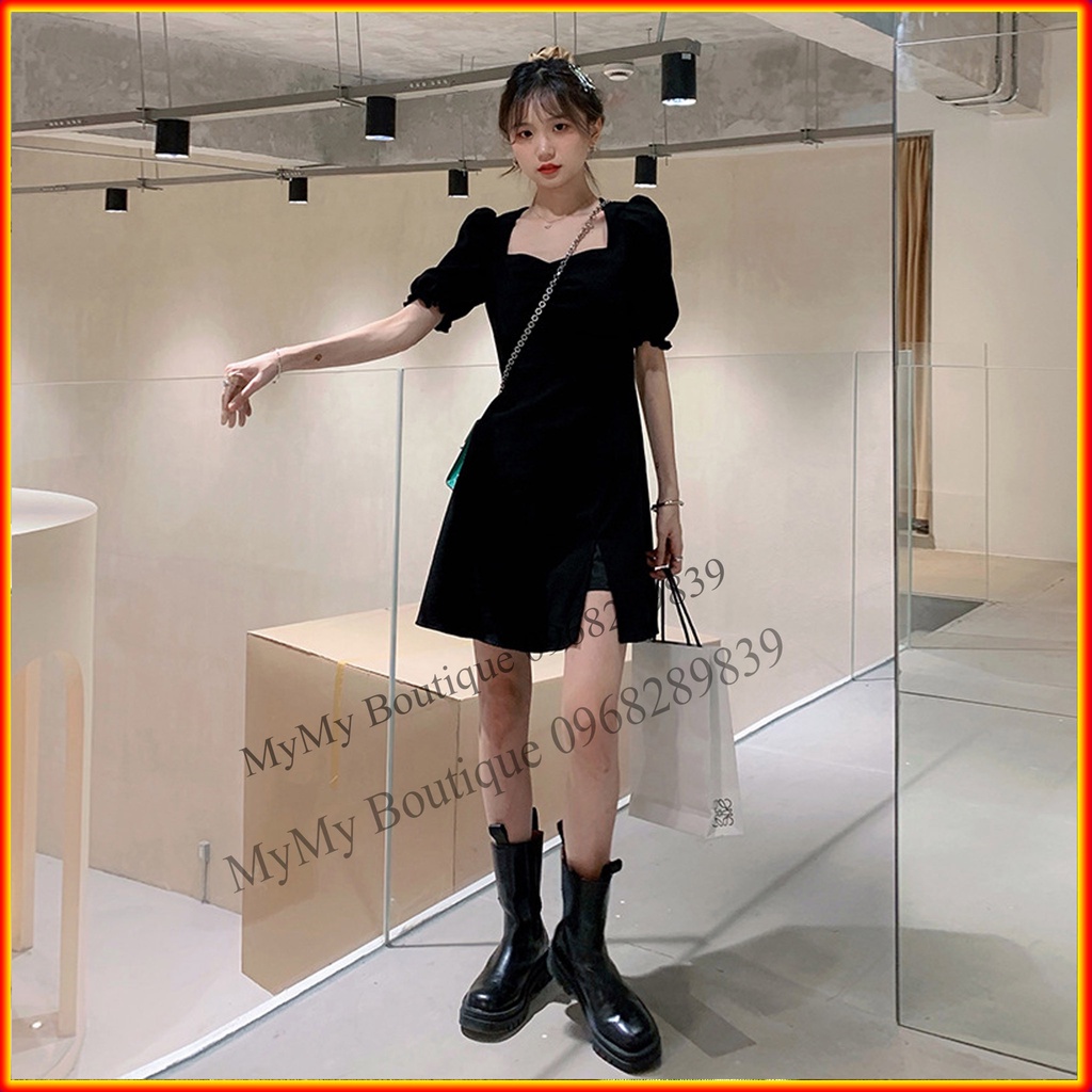 Váy Nữ Xinh Tay Phồng Xẻ Tà Nhẹ Siêu Tôn Dáng | BigBuy360 - bigbuy360.vn