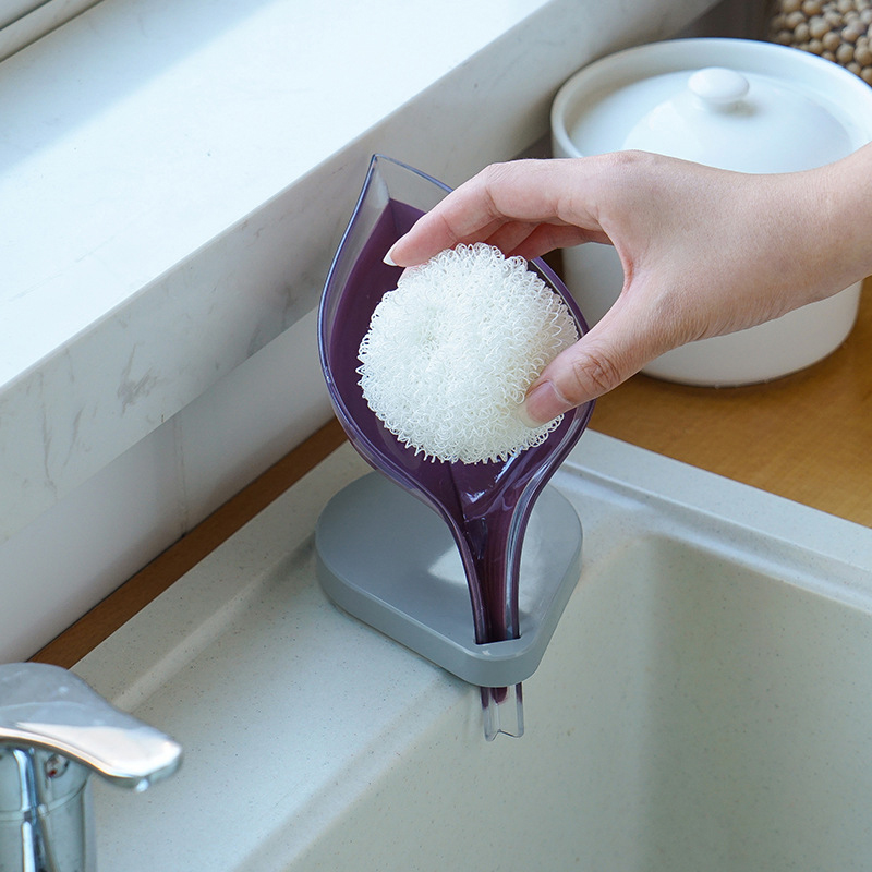 Giá Đỡ Xà Phòng Hình Chiếc Lá Có Giác Hút Tiện Dụng
