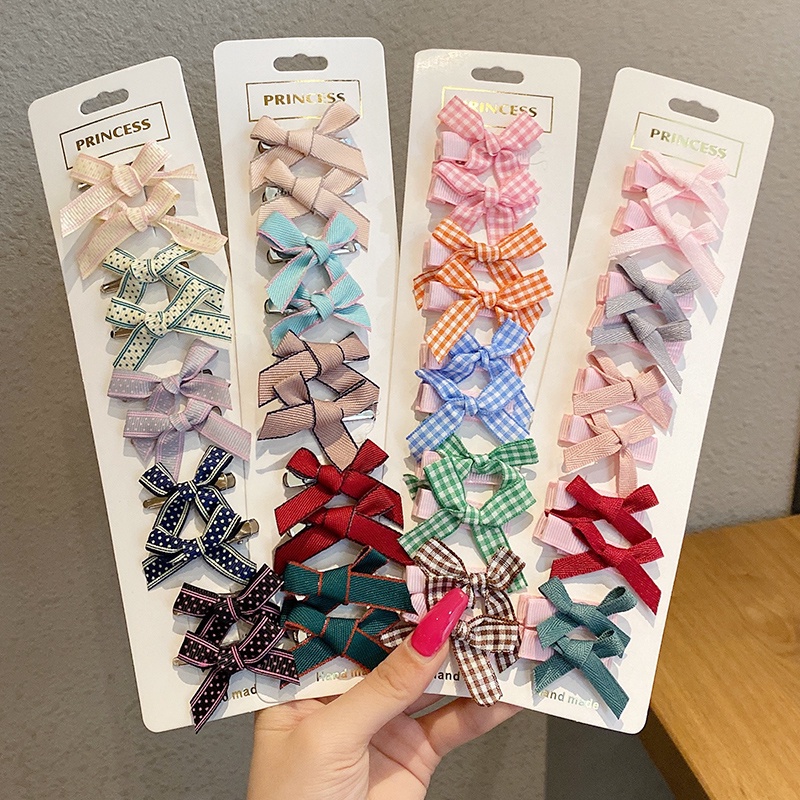 Set 10 Kẹp Tóc Nơ Thời Trang Hàn Quốc