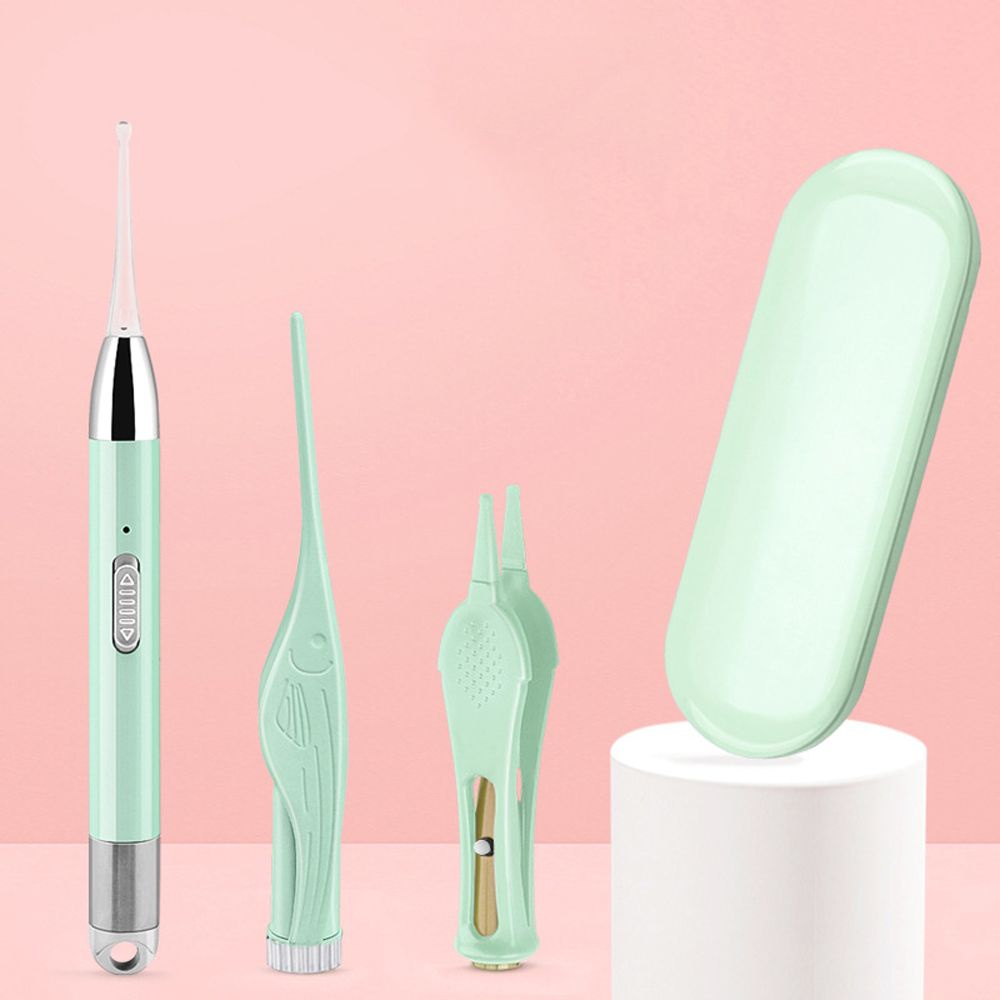 [Hàng mới về] Dụng cụ lấy ráy tai bằng thép không gỉ có đèn led phát sáng tiện dụng