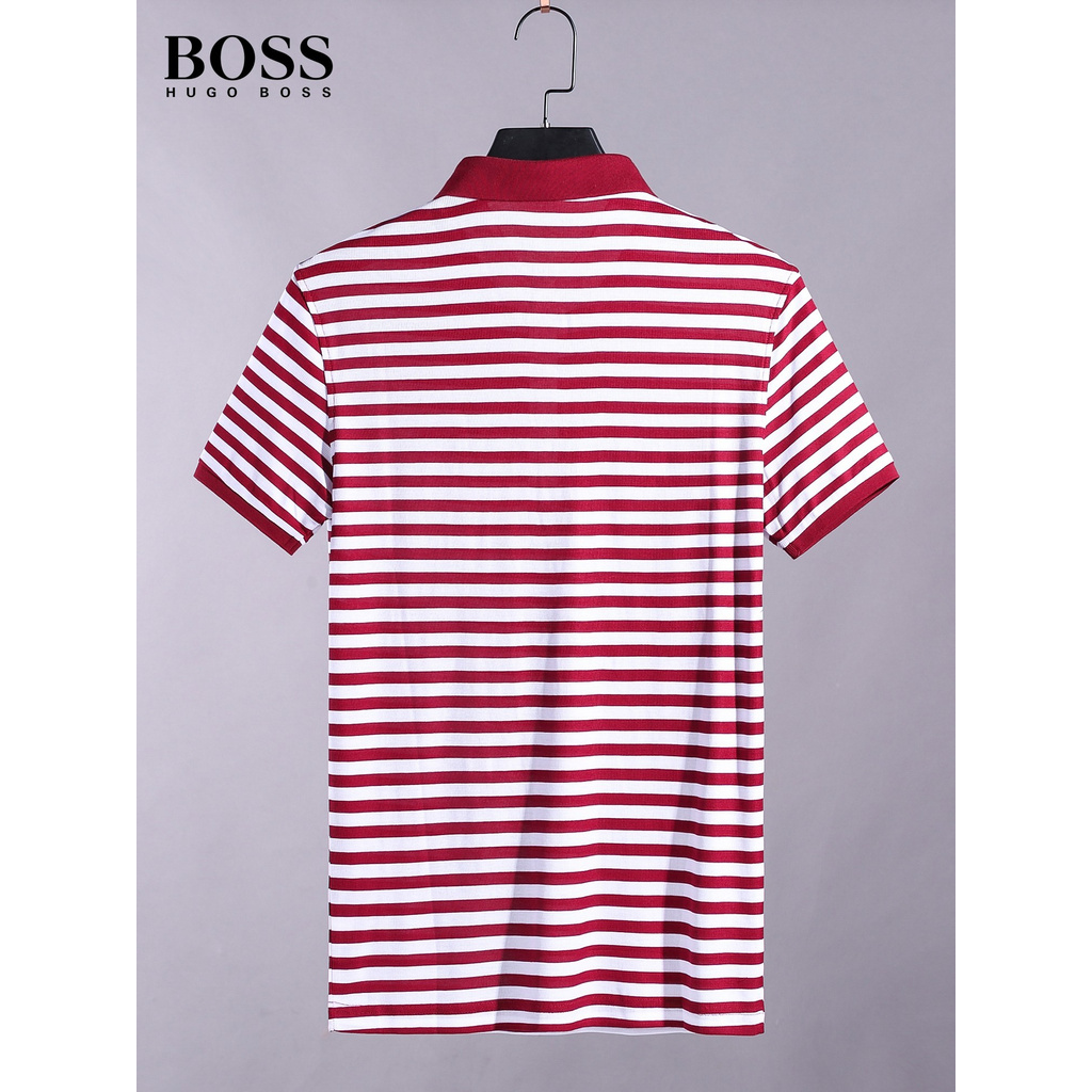 Original 2021 Latest Hugo Boss Men's Stripe Short Sleeve Polo Shirts Size: M-3XL 007724