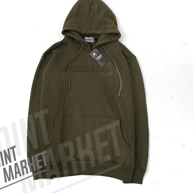 Áo khoác 4B3R SWEATER HOODIE PULL AND BEAR màu xanh lá cây