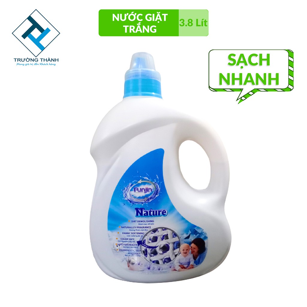 Nước giặt Funjin Chính hãng, sạch nhanh vết bẩn, hương thơm lâu 3,8 L | Bán lỗ xin 5 sao | NppTruongThanh789