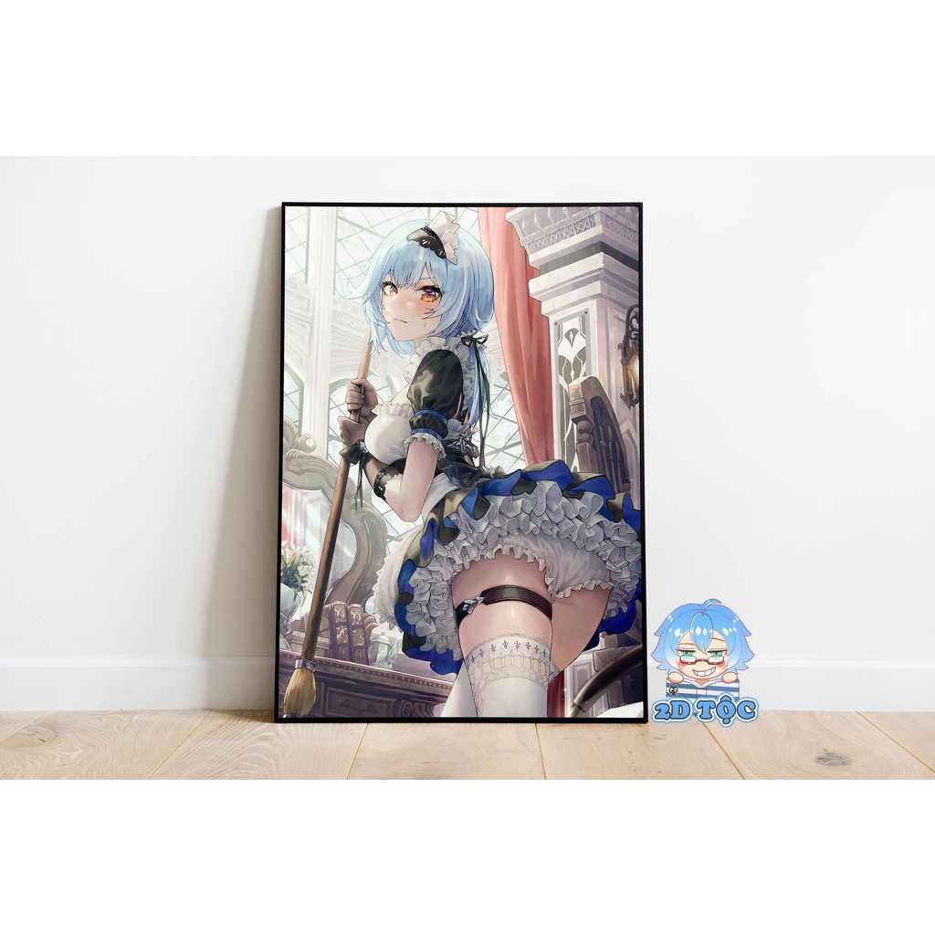 Ảnh poster A3 dán tường cao cấp Eula  (7) Game Genshin Impact by 2D Tộc Shop