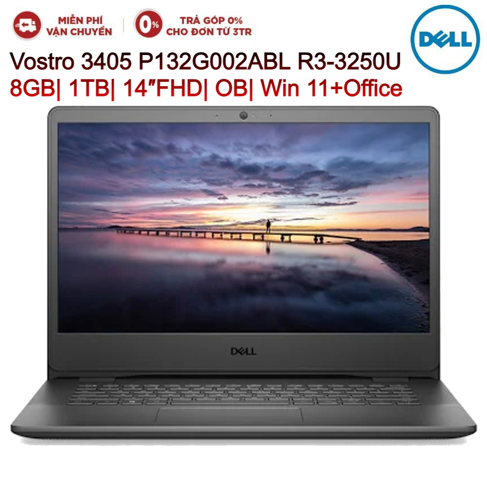 Laptop DELL Vostro 3405 P132G002ABL R3-3250U| 8GB| 1TB| 14″FHD| OB| Win 11+Office | WebRaoVat - webraovat.net.vn