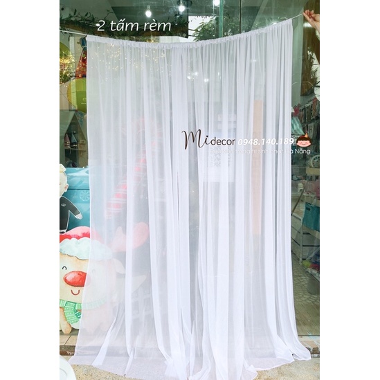 Rèm vải thun voan trang trí sinh nhật, background chụp hình. khổ 1m7x2m