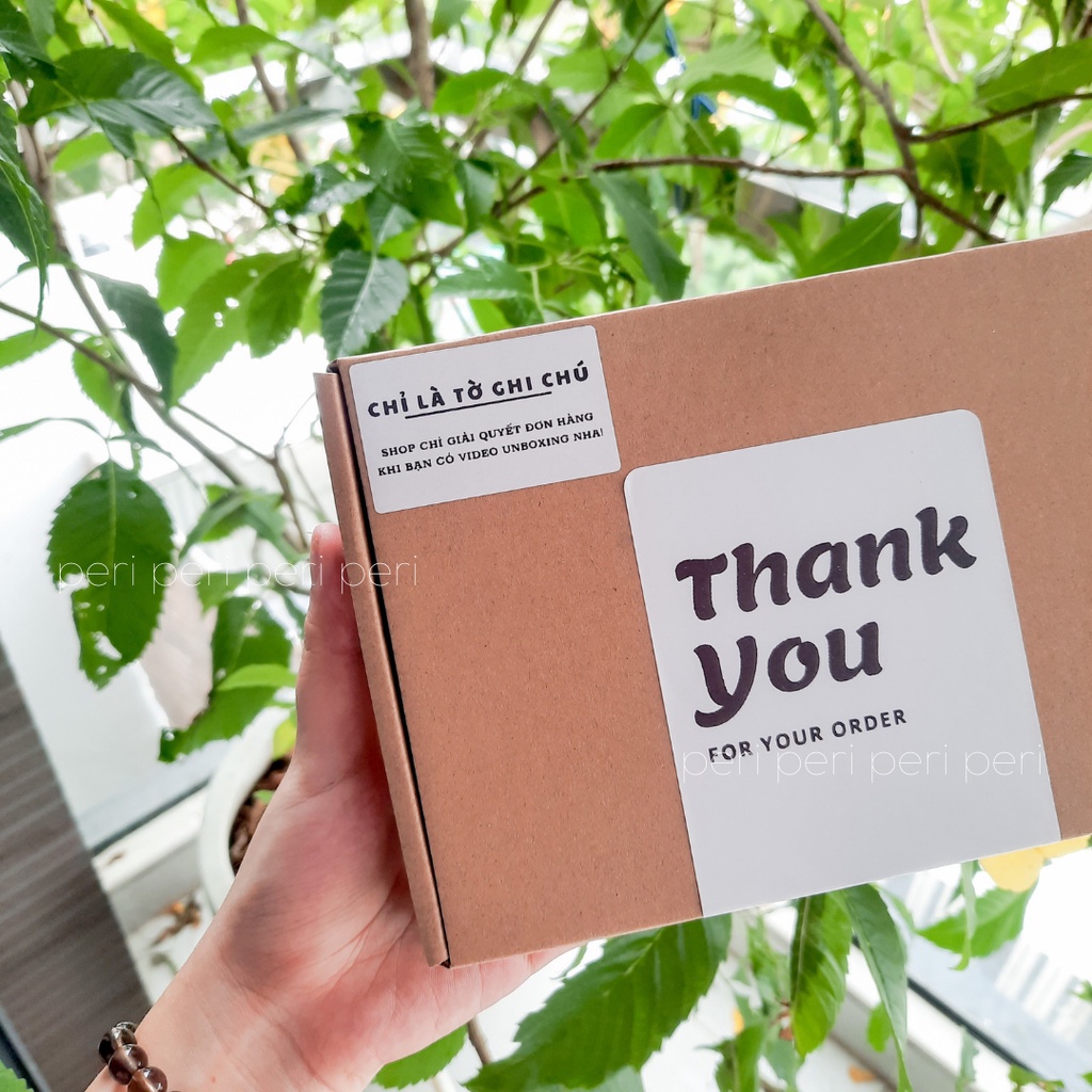 Mua 40 tem sticker thank you, nhãn dán cảm ơn size 7.5x13cm, tem dán ...