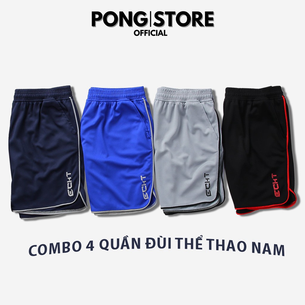 COMBO Quần Shot Thể Thao Nam SPORT, Quần Đùi Tập Gym Nam Form Ngắn Ôm Body Có Túi Phối Xẻ Lai