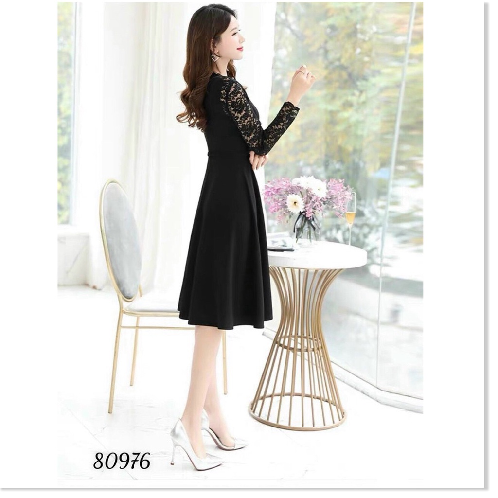 ĐẦM UMI PHỐI REN KÈM NỊT SIÊU ĐẸP TÔN DÁNG CHO CHỊ EM KME FASHION