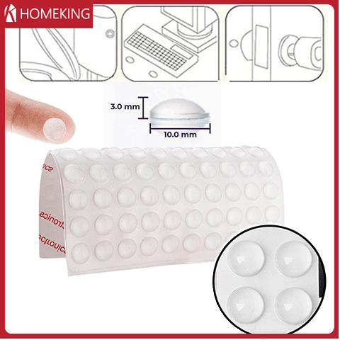 50 cái / bộ Thảm cao su cửa tủ tự dính, thảm trong suốt, dùng để cách âm, giảm chấn, thích hợp cho ngăn kéo, bàn, tủ, khung ảnh, đồ thủy tinh, nội thất